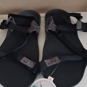 Black Adjustable Strap Sandals Size 9